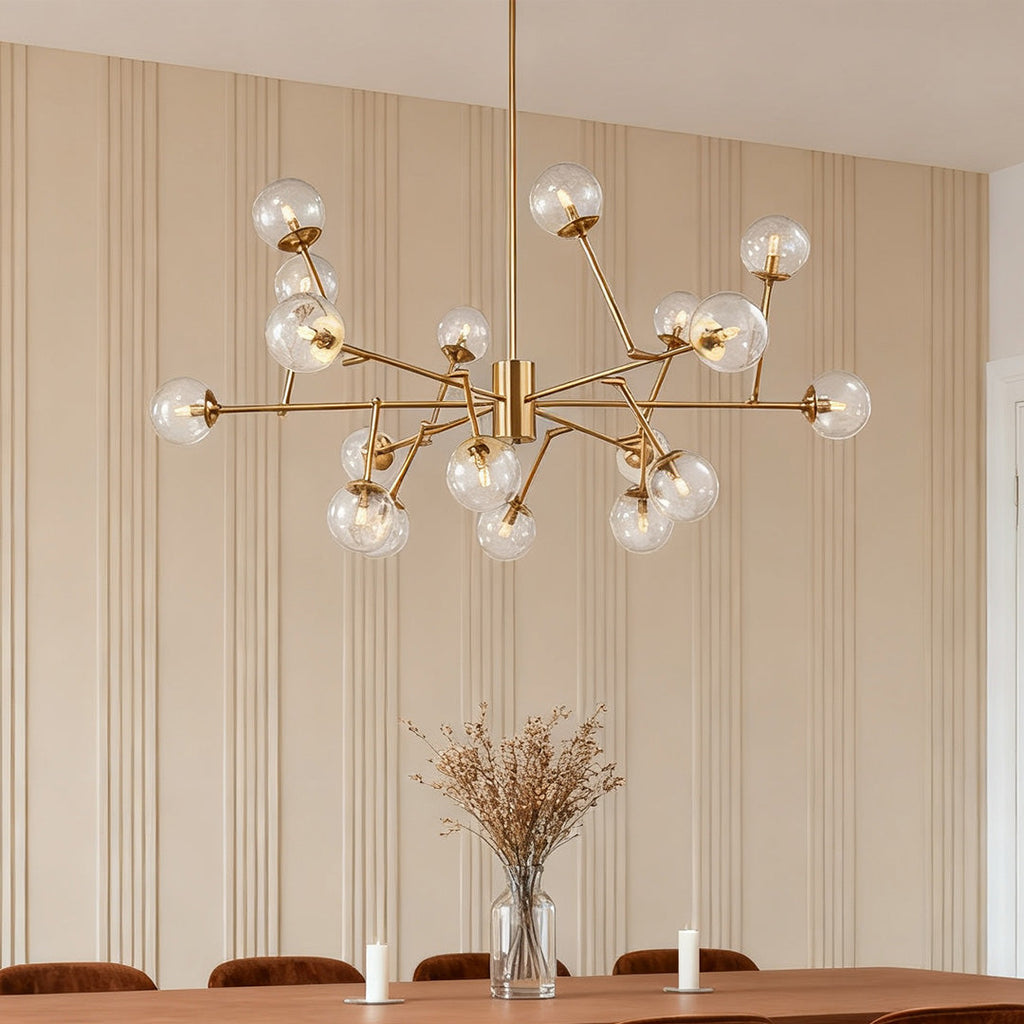 ASTRID ORBITAL CEILING LANTERN WITH CRYSTAL ORBS