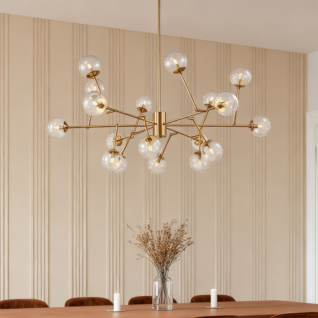 ASTRID ORBITAL CEILING LANTERN WITH CRYSTAL ORBS