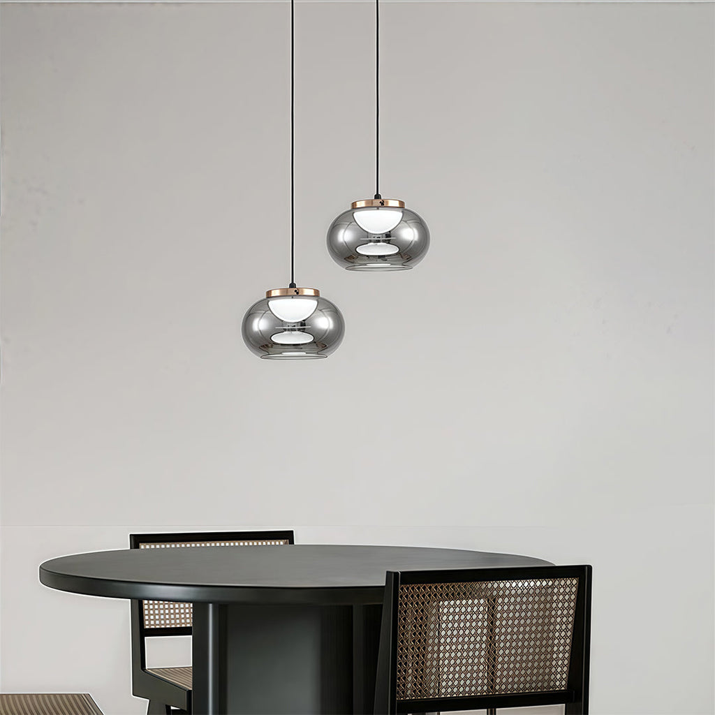 WINDSOR GRAY ORB METAL CEILING LANTERN