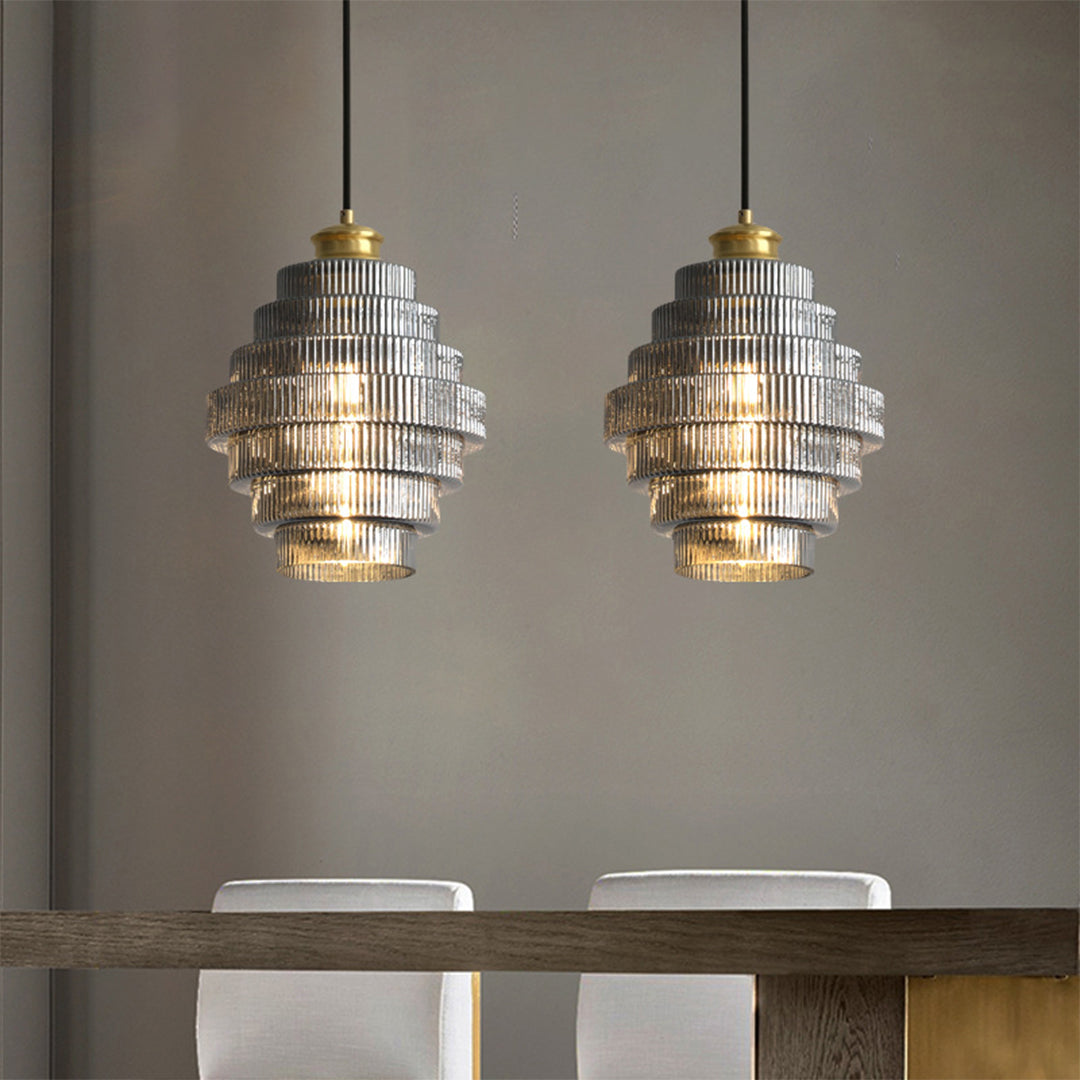 WINTHROP HONEYCOMB GLASS PENDANT LIGHT