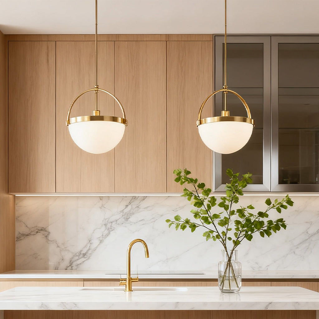 WINTHROP GOLDEN GLOW MINIMALIST PENDANT LIGHT