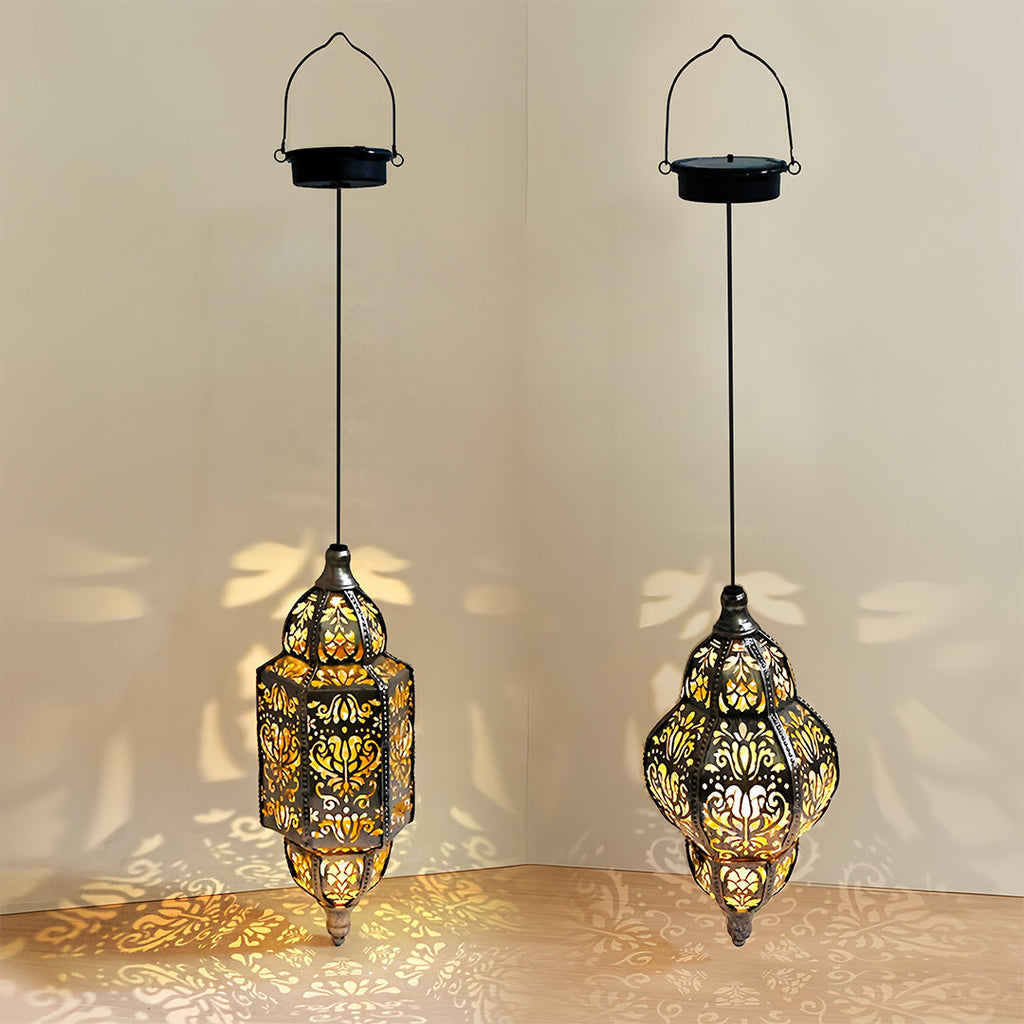 CALDERDALE SOLAR-ILLUMINATED MOROCCAN GARDEN LANTERN