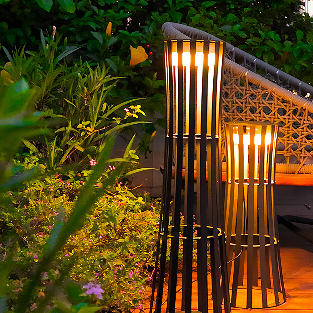 THORNBURY NIGHTSCAPE LANTERN WITH ARTISANAL CUTOUT DESIGN