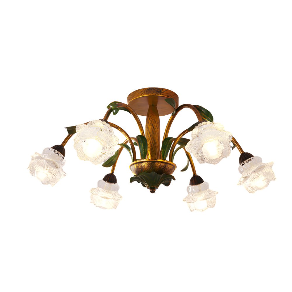 WINTHORPE TRIPLE-LEVEL DIMMING FLORAL CEILING LANTERN