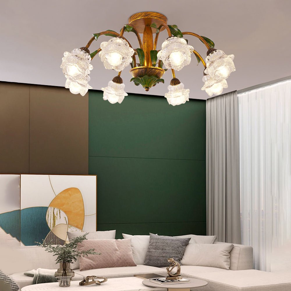 WINTHORPE TRIPLE-LEVEL DIMMING FLORAL CEILING LANTERN