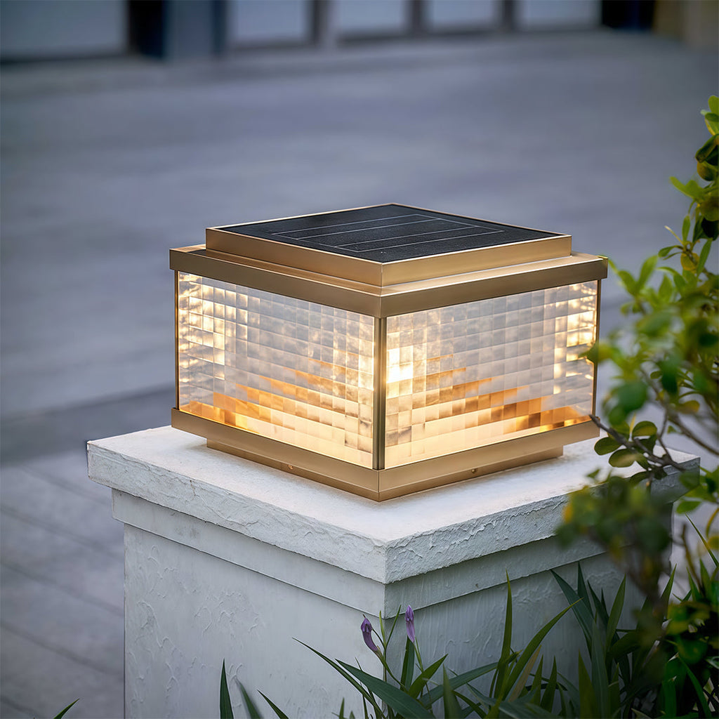 BRAMBLETON COPPER PILLAR LANTERN WITH WEATHERPROOF DESIGN