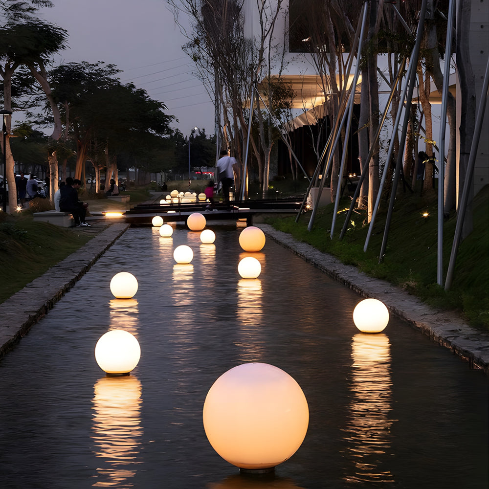 WINDSOR MOONLIT CIRCLE OUTDOOR LANTERN, WATER-RESISTANT MODERN DESIGN