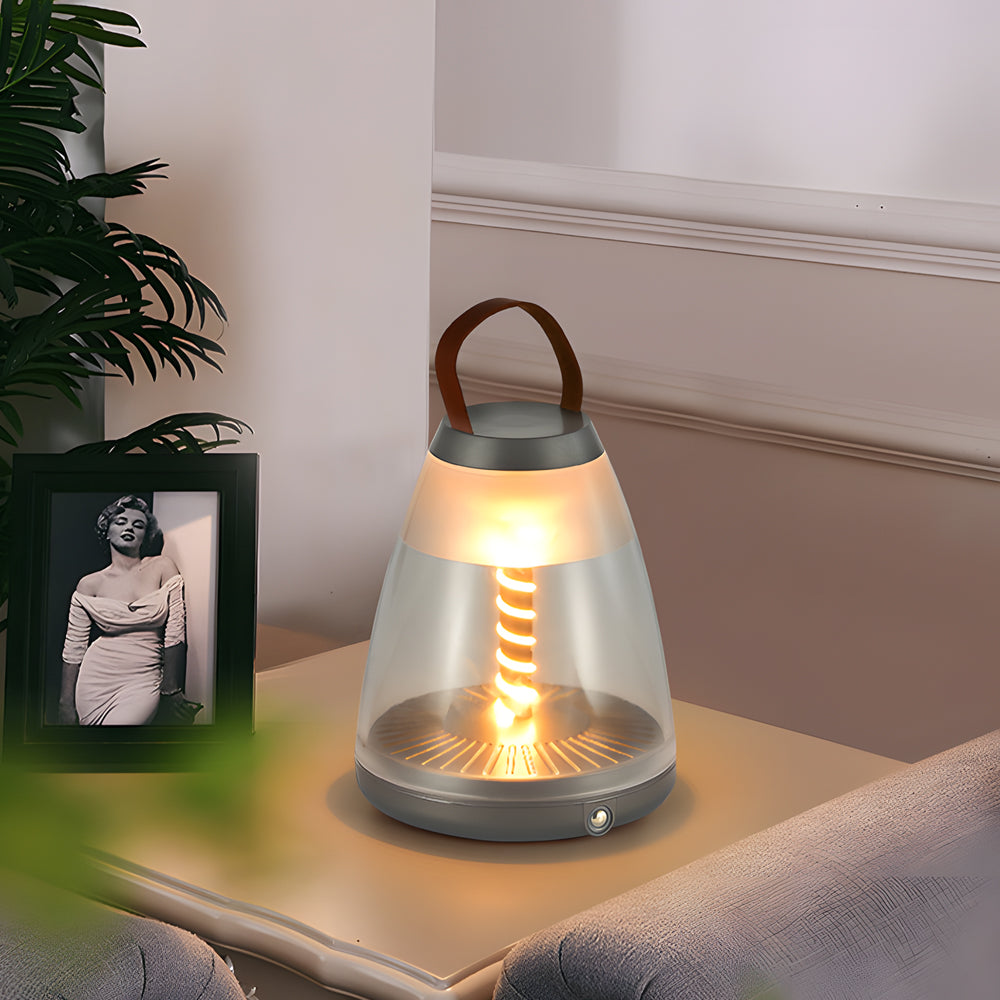 WINDSOR WHIRL SPIRAL OUTDOOR LANTERN, BATTERY-OPERATED PORTABLE LIGHTING