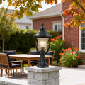 HEATHCLIFF ALUMINUM GARDEN COLUMN LANTERN WITH WEATHER-RESISTANT DESIGN
