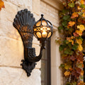 WINDSOR PEACOCK PATTERNED ALUMINUM WALL LANTERN