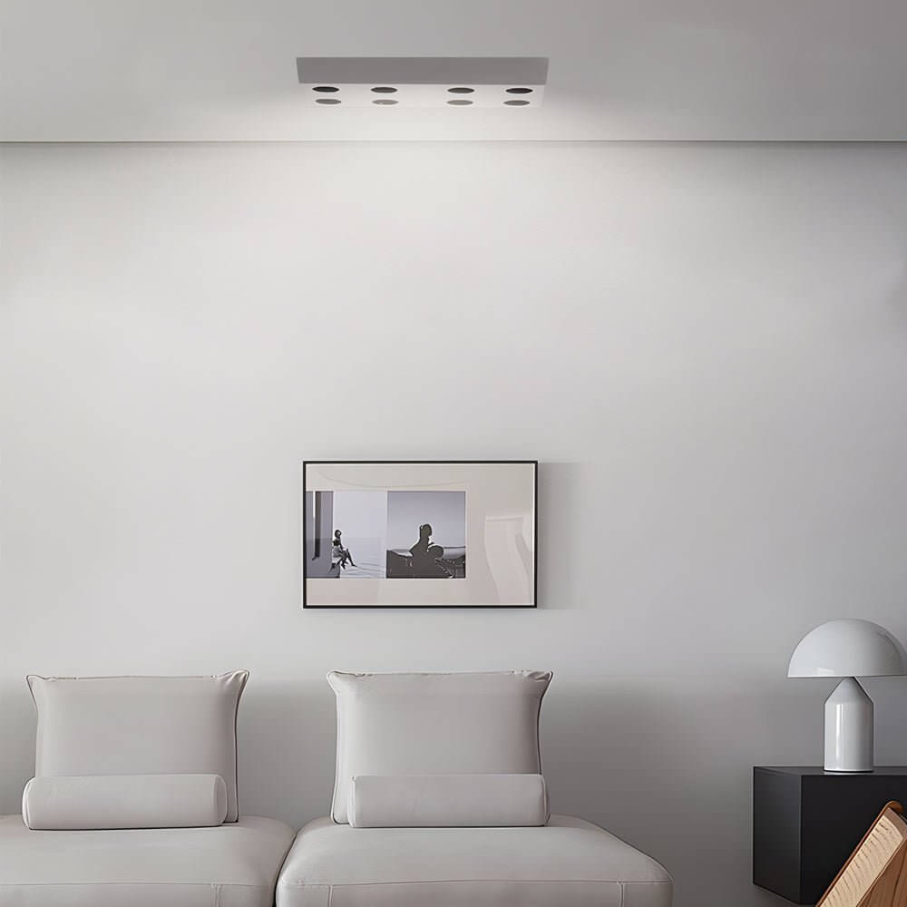 WINTHORPE RECTANGULAR 6/8-BULB WHITE LED CEILING FIXTURE