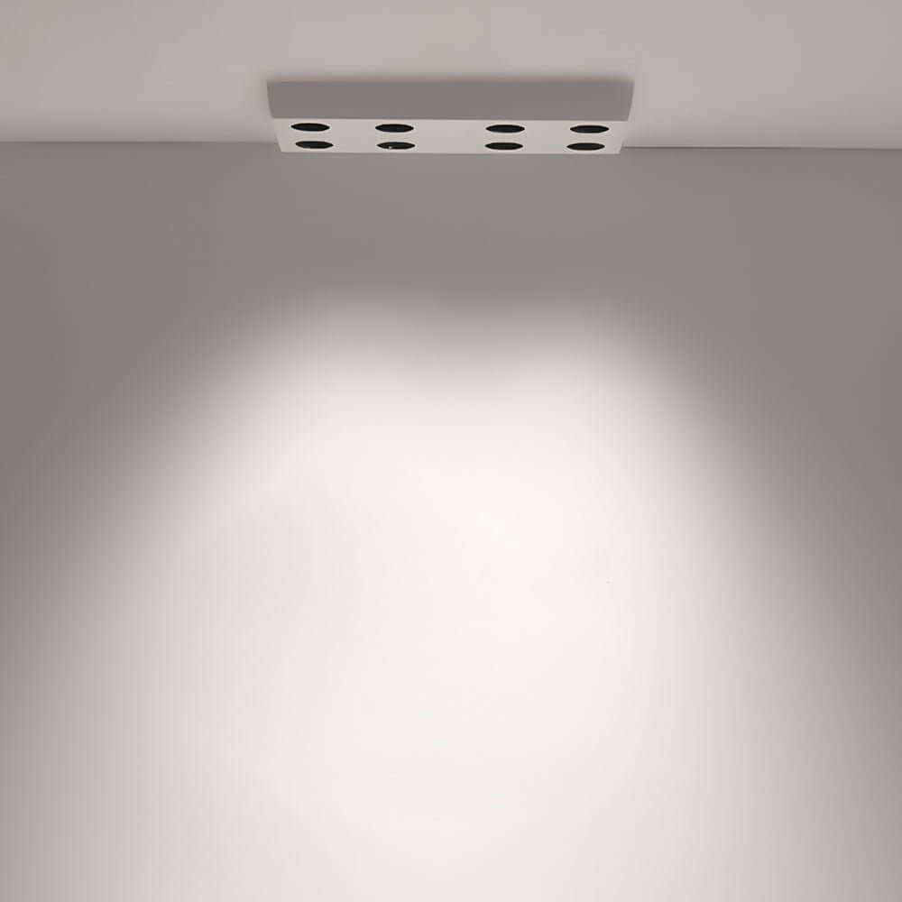 WINTHORPE RECTANGULAR 6/8-BULB WHITE LED CEILING FIXTURE