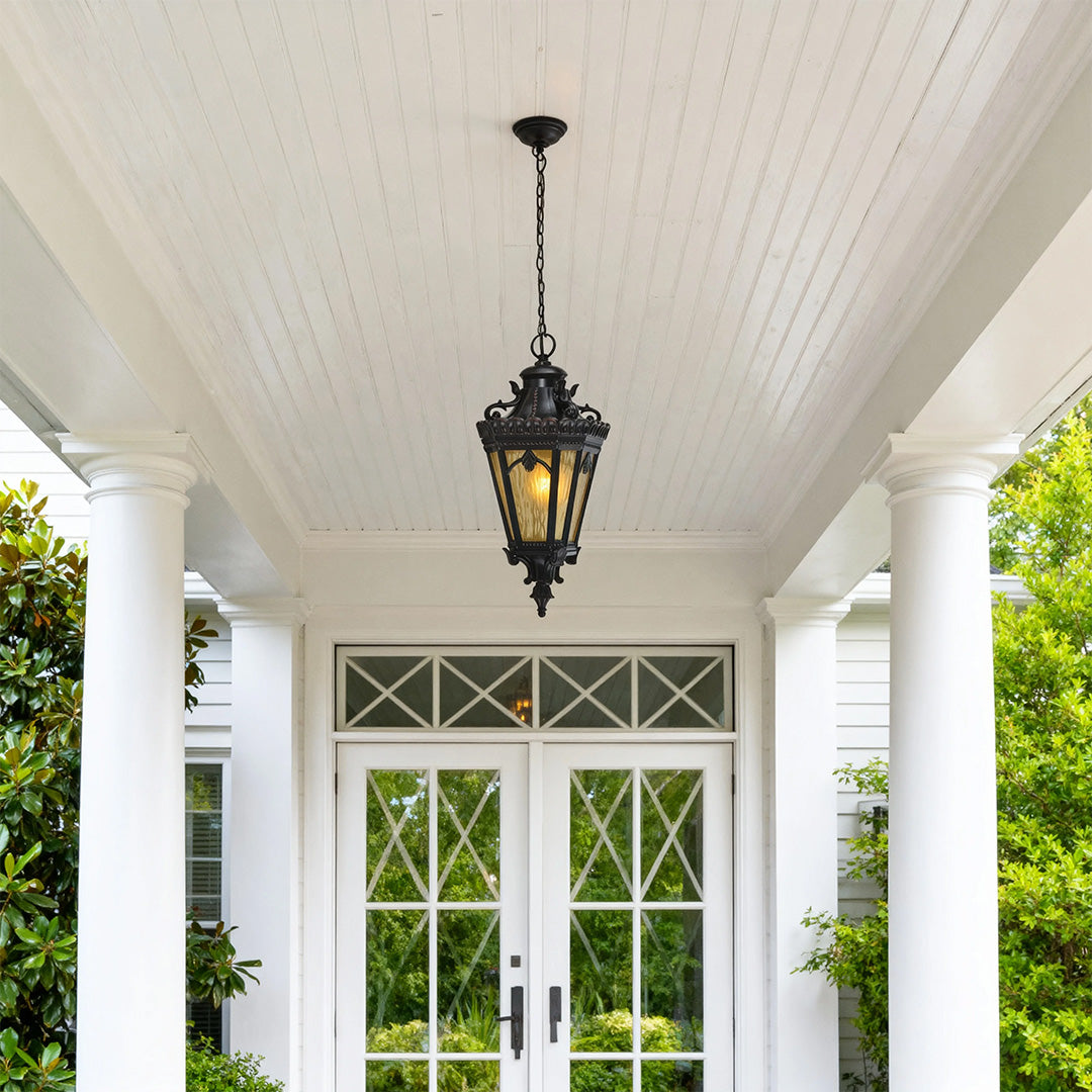 RAVENSTONE BLACK ALUMINUM OUTDOOR PENDANT LIGHT