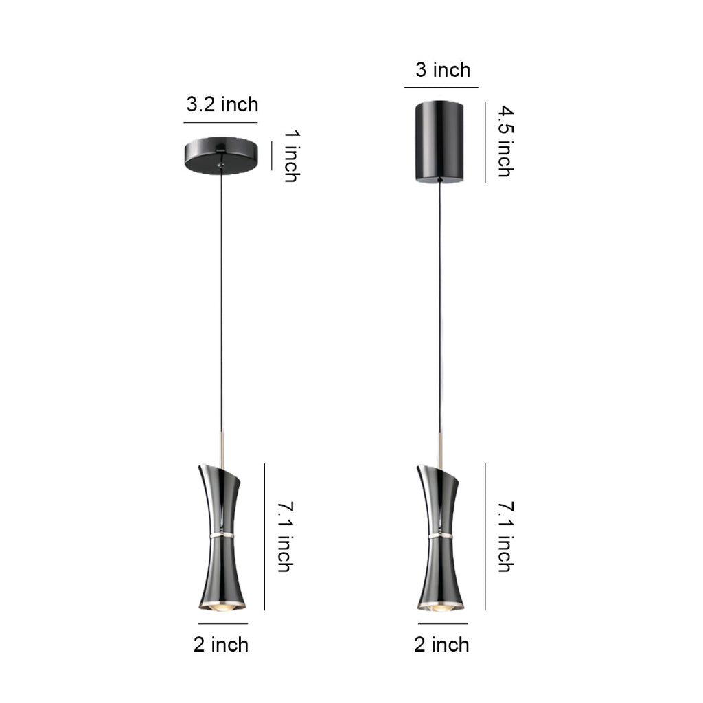 RAVENHALL HOURGLASS INSPIRATION BLACK PENDANT LIGHT