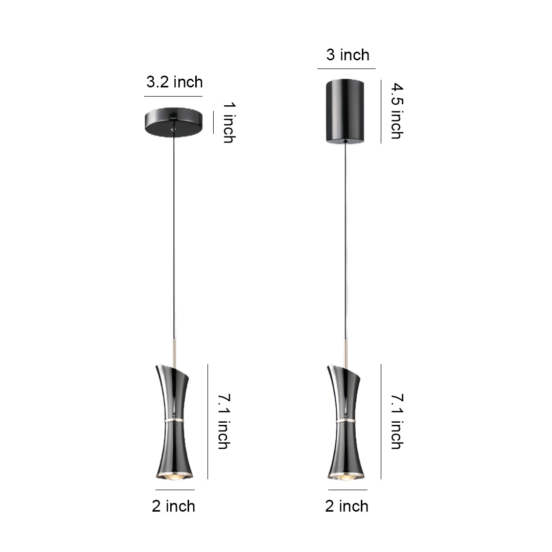 RAVENHALL HOURGLASS INSPIRATION BLACK PENDANT LIGHT