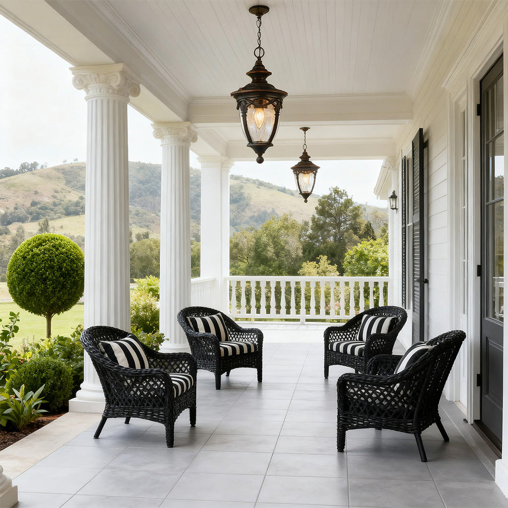 RAVENSCROFT VINTAGE HANGING OUTDOOR LIGHTING WITH CUSTOMIZABLE CHAIN
