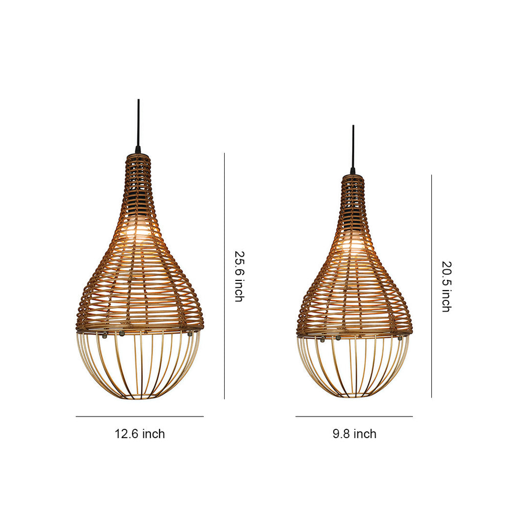 WINTHORPE WOVEN RATTAN CEILING LANTERN