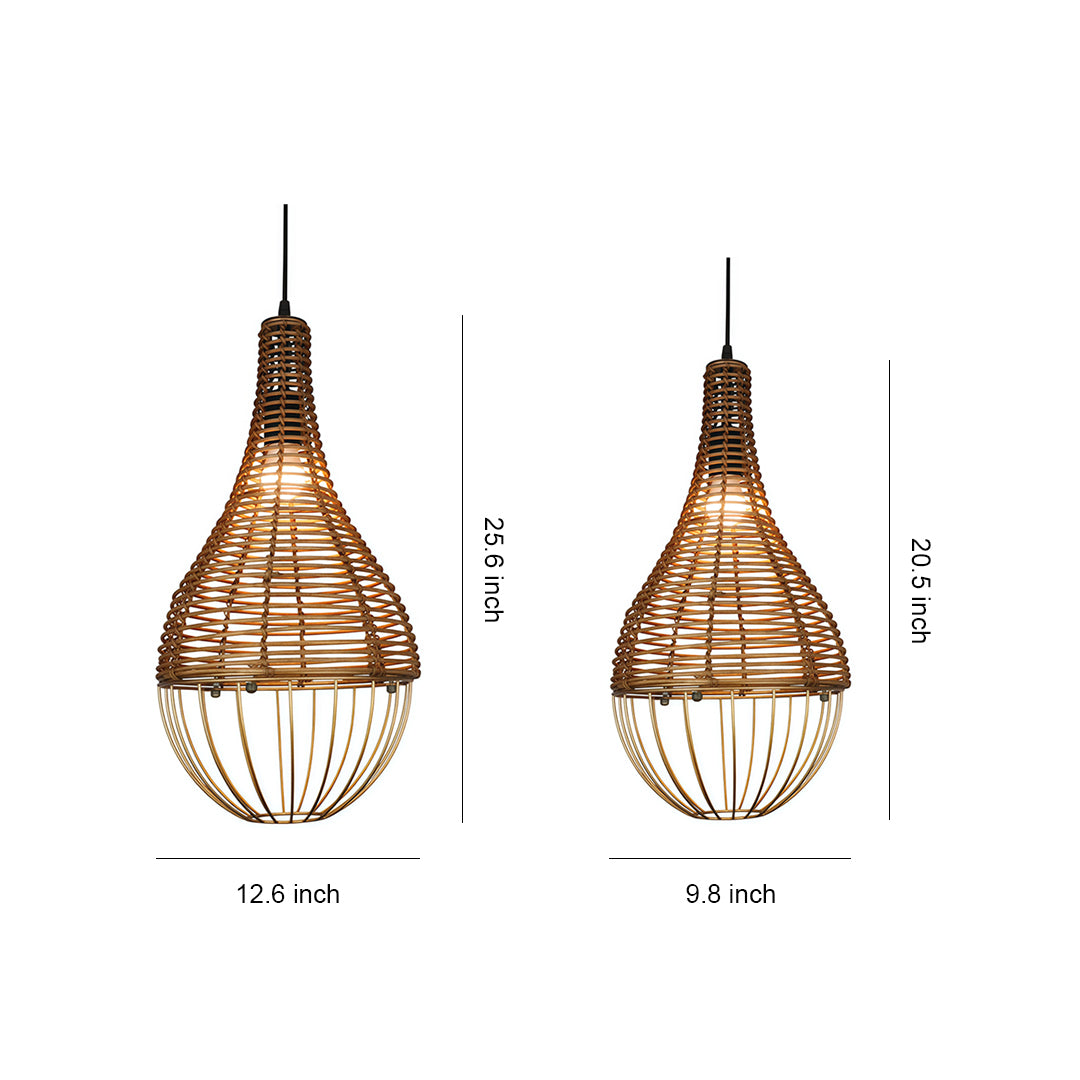 WINTHORPE WOVEN RATTAN CEILING LANTERN