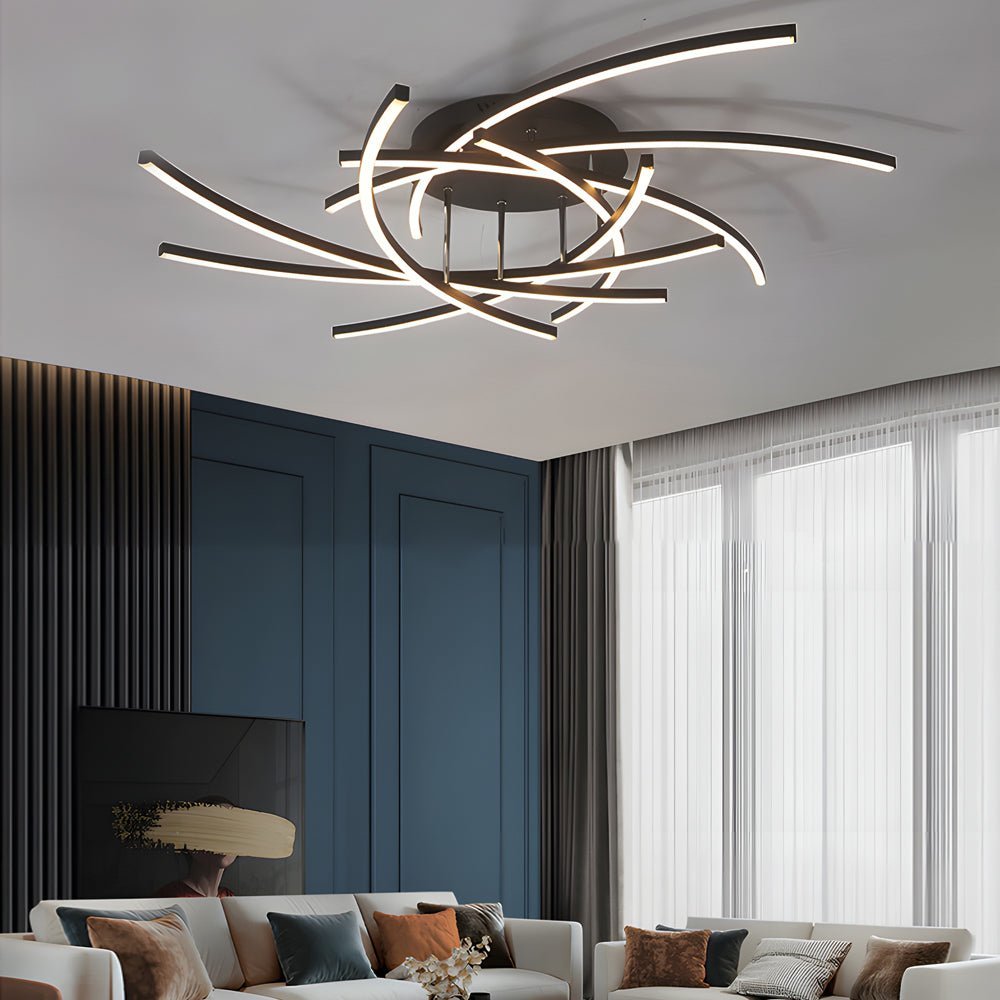 WINTHROP MODERN DUAL-LIGHT DIMMABLE CEILING LAMP WITH REMOTE CONTROL