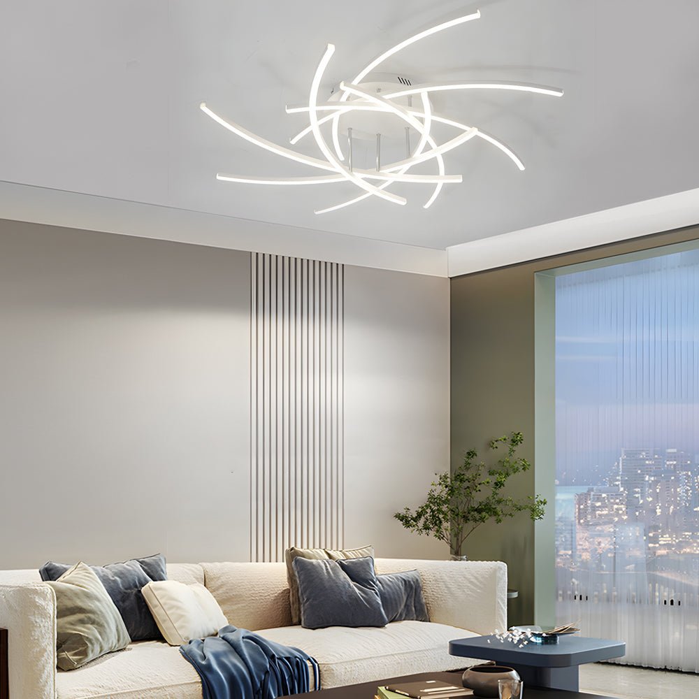 WINTHROP MODERN DUAL-LIGHT DIMMABLE CEILING LAMP WITH REMOTE CONTROL
