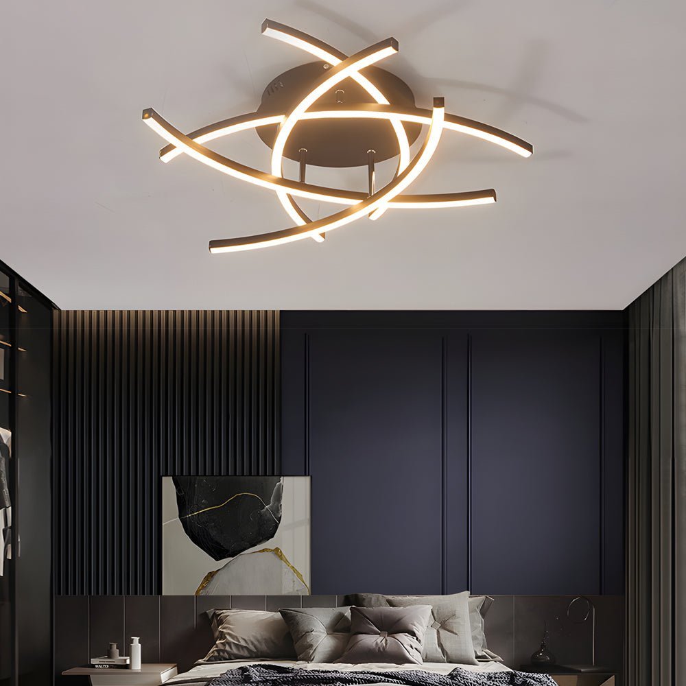 WINTHROP MODERN DUAL-LIGHT DIMMABLE CEILING LAMP WITH REMOTE CONTROL