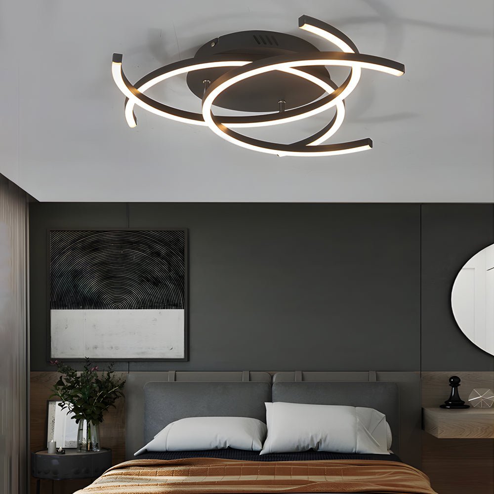 WINTHROP MODERN DUAL-LIGHT DIMMABLE CEILING LAMP WITH REMOTE CONTROL