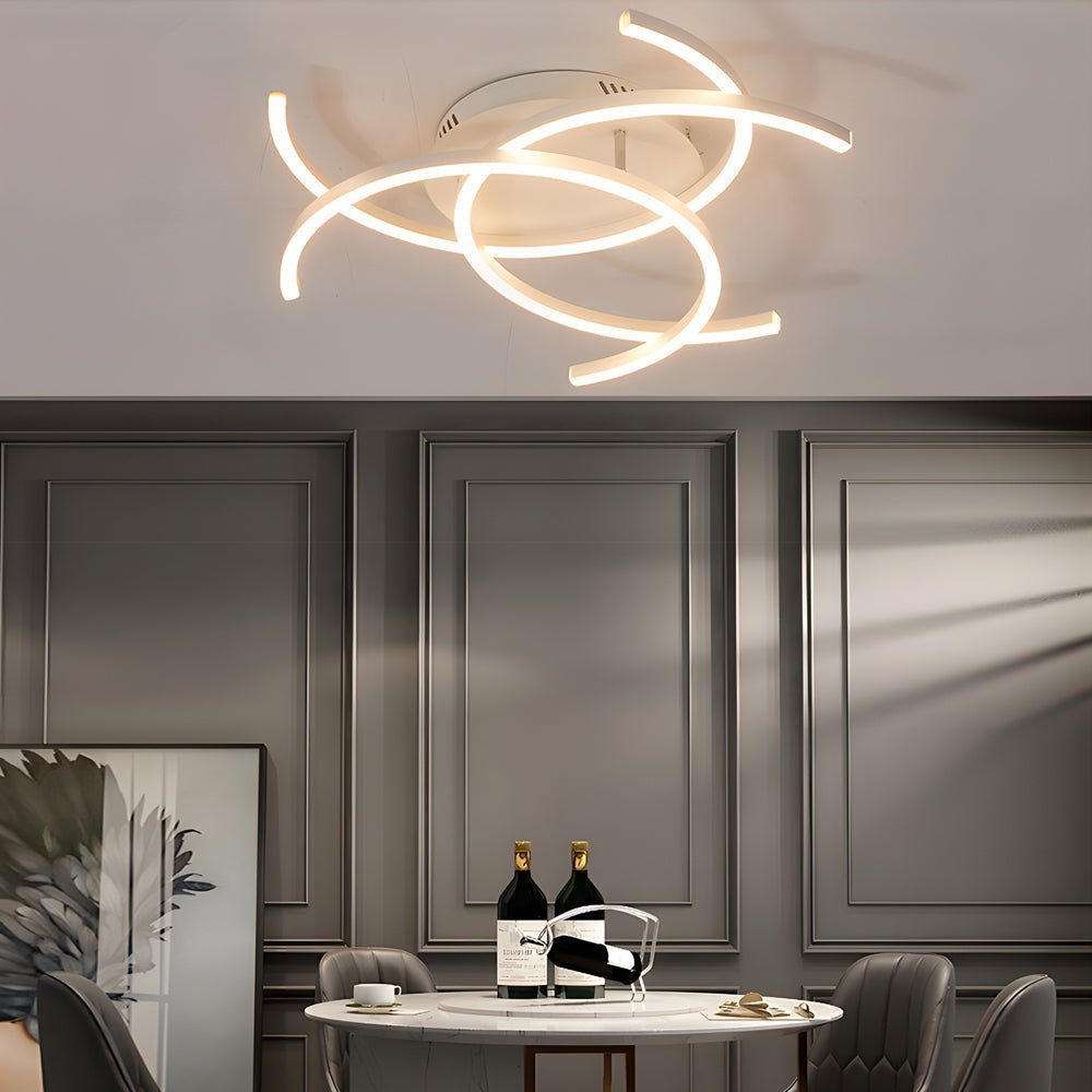 WINTHROP MODERN DUAL-LIGHT DIMMABLE CEILING LAMP WITH REMOTE CONTROL
