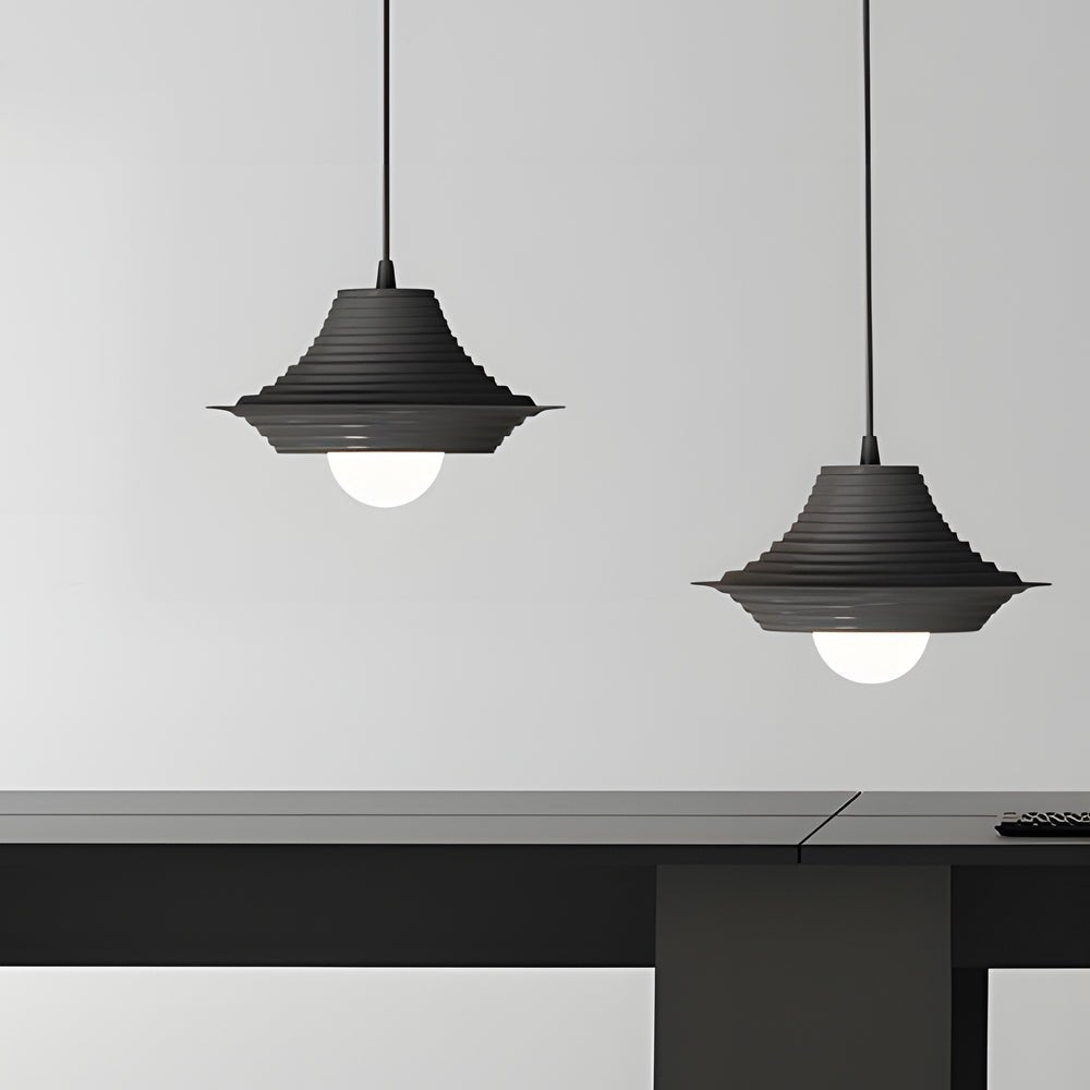 WINTHORPE STRIPED IRON TRIO-DIMMER NORDIC PENDANT LIGHT