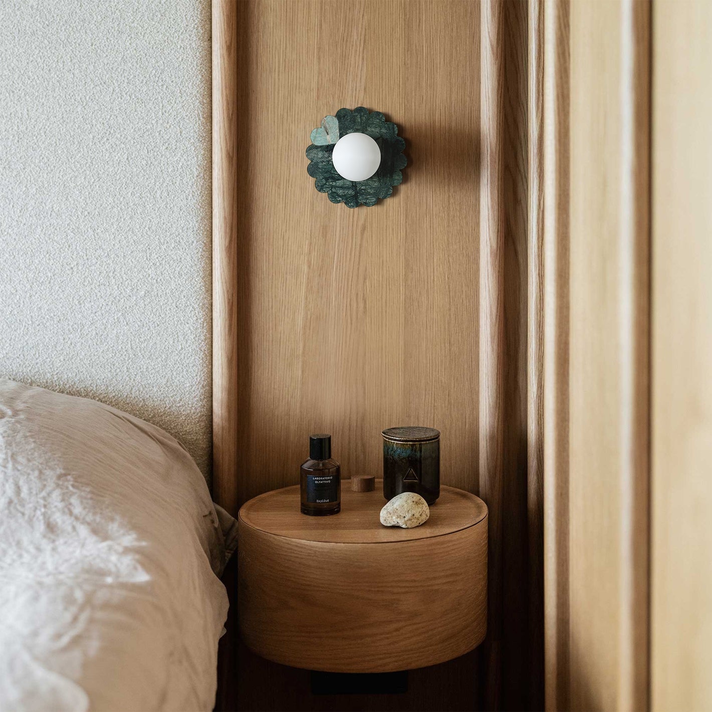 ROSEWOOD MARBLE FLUSH MOUNT LUMINAIRE