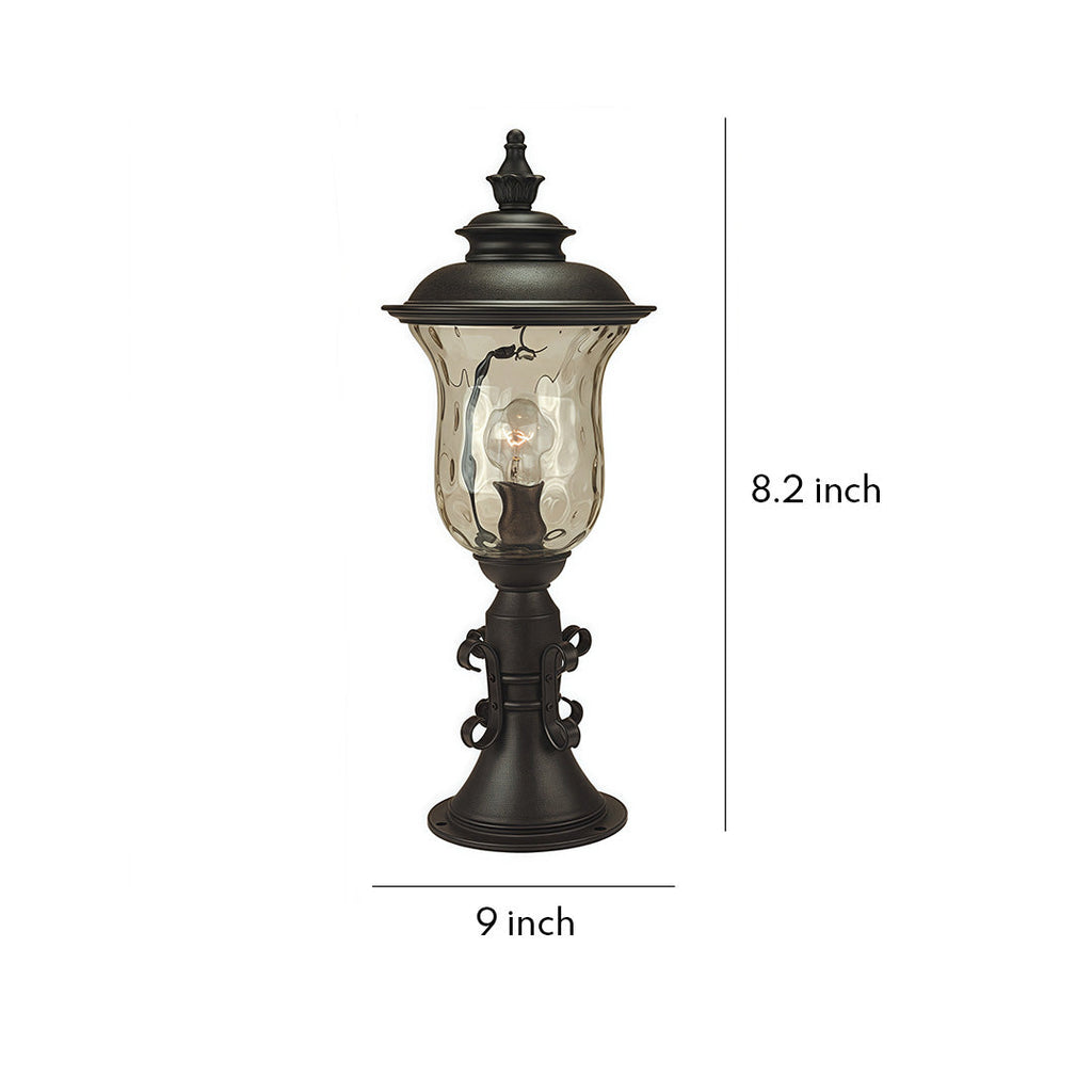 WINDSOR GARDEN PILLAR LANTERN, VINTAGE EUROPEAN INSPIRED WATER-RESISTANT LIGHTING