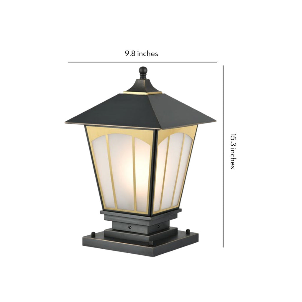 WINTHORPE GARDEN PILLAR LANTERN – Weatherproof Outdoor Illumination for Fencing