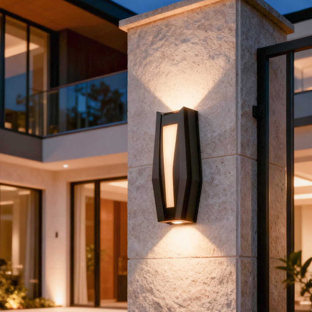 WINTHROPE GEOMETRIC OUTDOOR WALL SCONCE