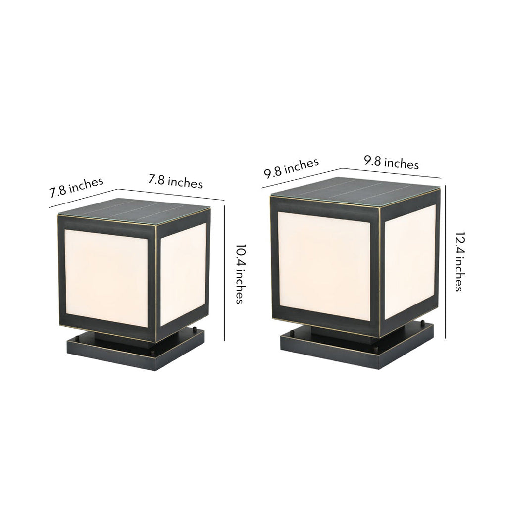 WINDSOR BRONZE SQUARE SOLAR GARDEN LANTERN