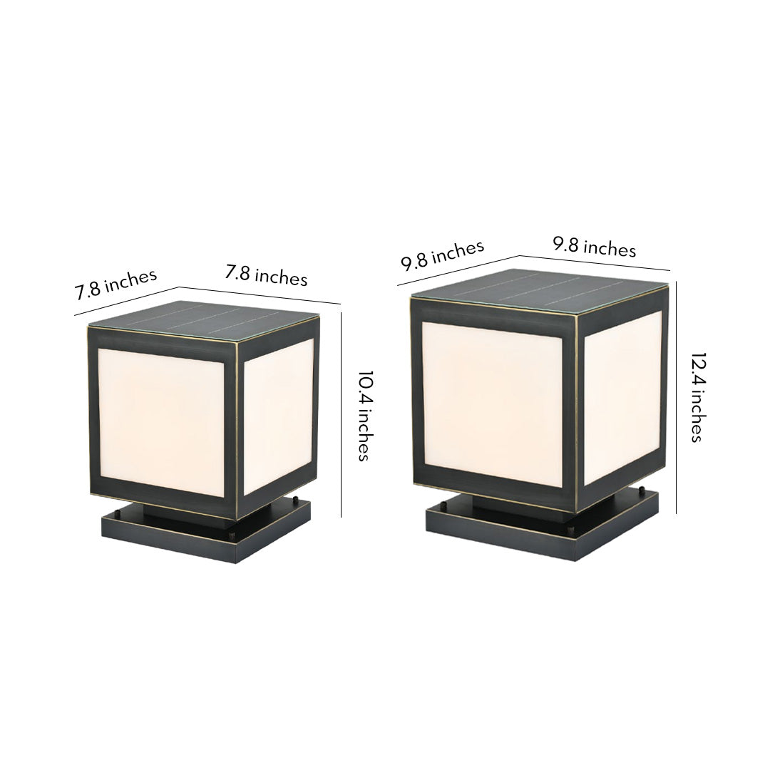 WINDSOR BRONZE SQUARE SOLAR GARDEN LANTERN