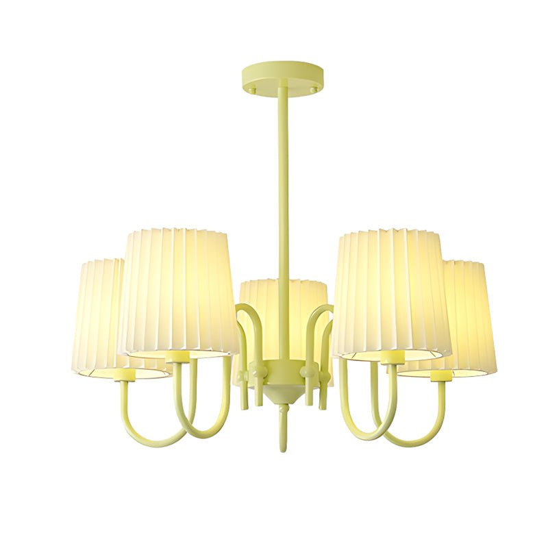 WINDSOR PLEATED GREEN FABRIC CHANDELIER