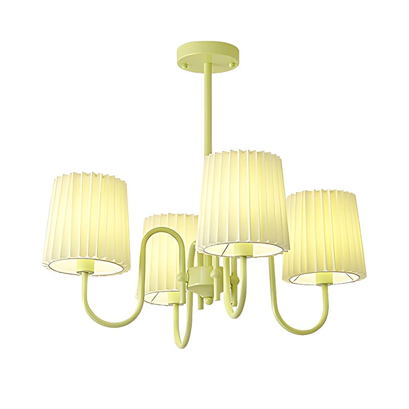WINDSOR PLEATED GREEN FABRIC CHANDELIER