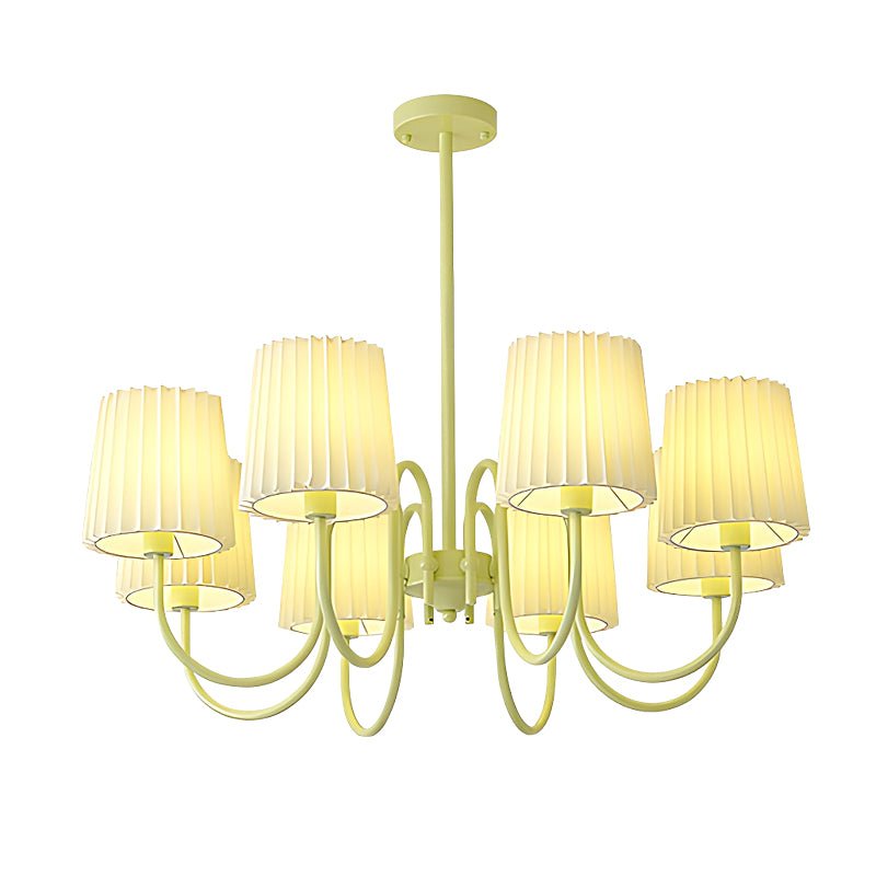 WINDSOR PLEATED GREEN FABRIC CHANDELIER