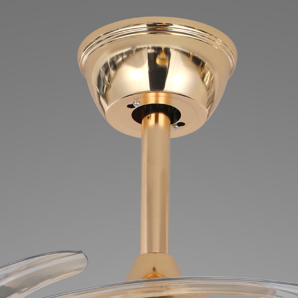WINDSOR CRYSTAL-ENCRUSTED CEILING FAN WITH INVISIBLE LIGHTING AND FOUR BLADES