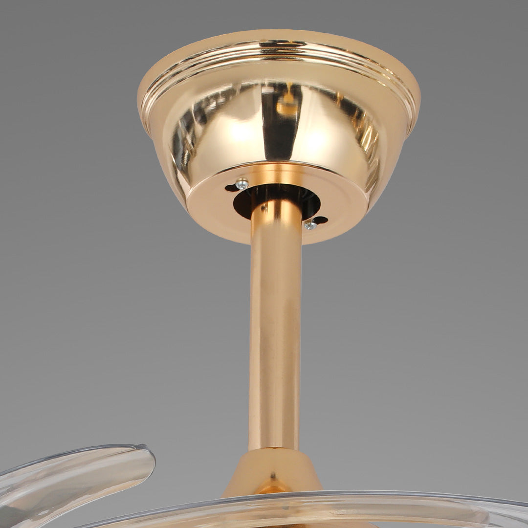 WINDSOR CRYSTAL-ENCRUSTED CEILING FAN WITH INVISIBLE LIGHTING AND FOUR BLADES