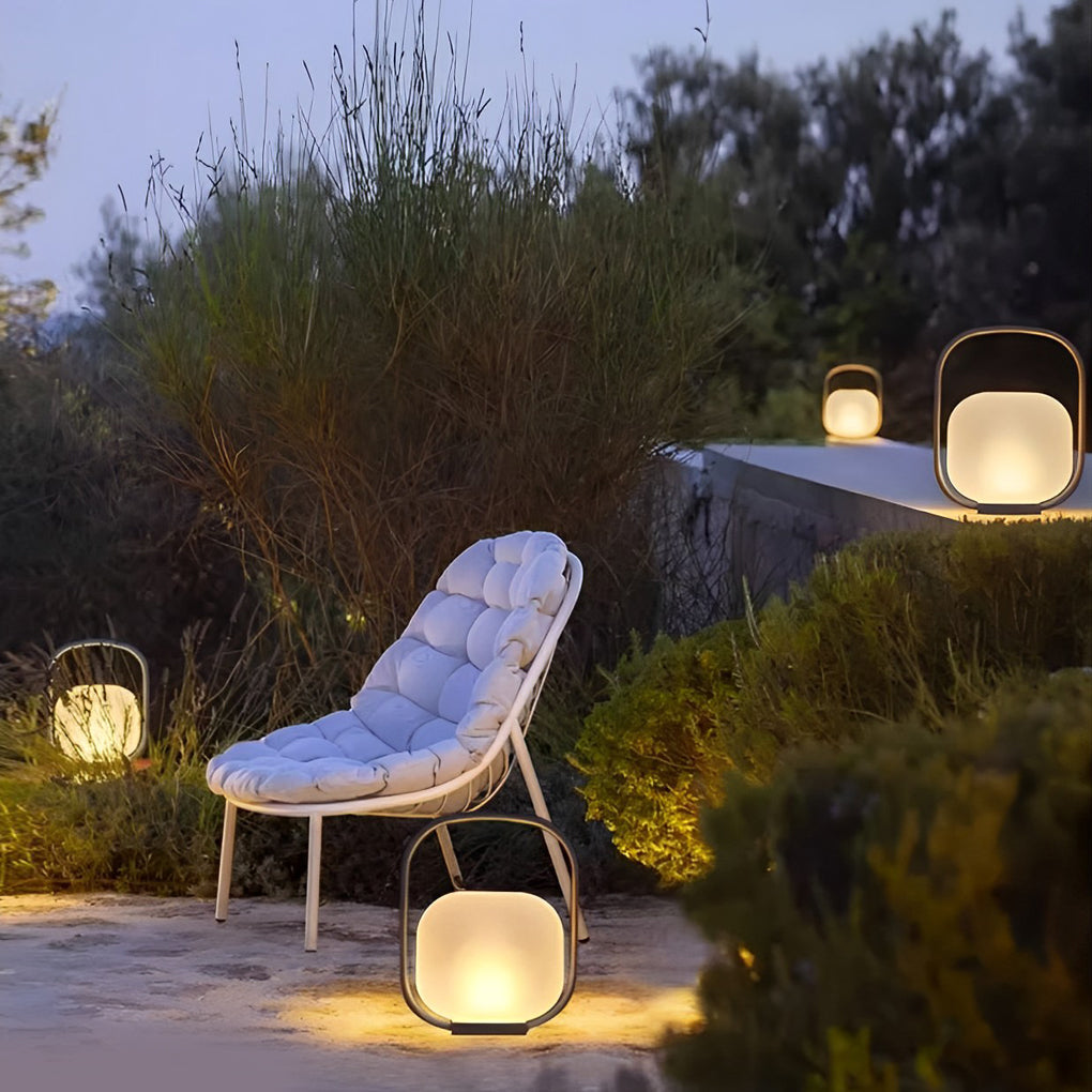 FARINGTON SOLAR GLOW RECHARGEABLE LANTERN WITH WATER-RESISTANT DESIGN