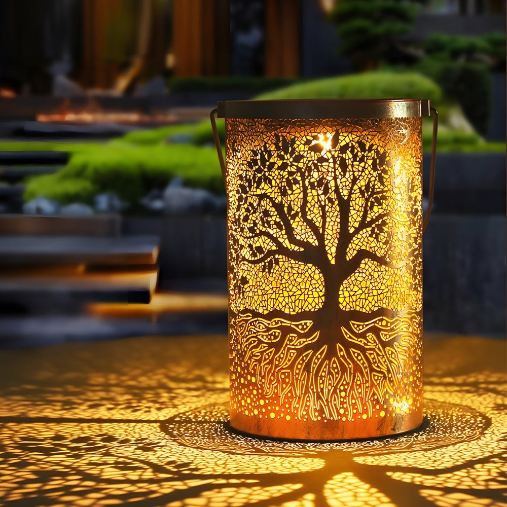 WHITBY SOLAR-POWERED VINTAGE TREE HANGING LANTERN