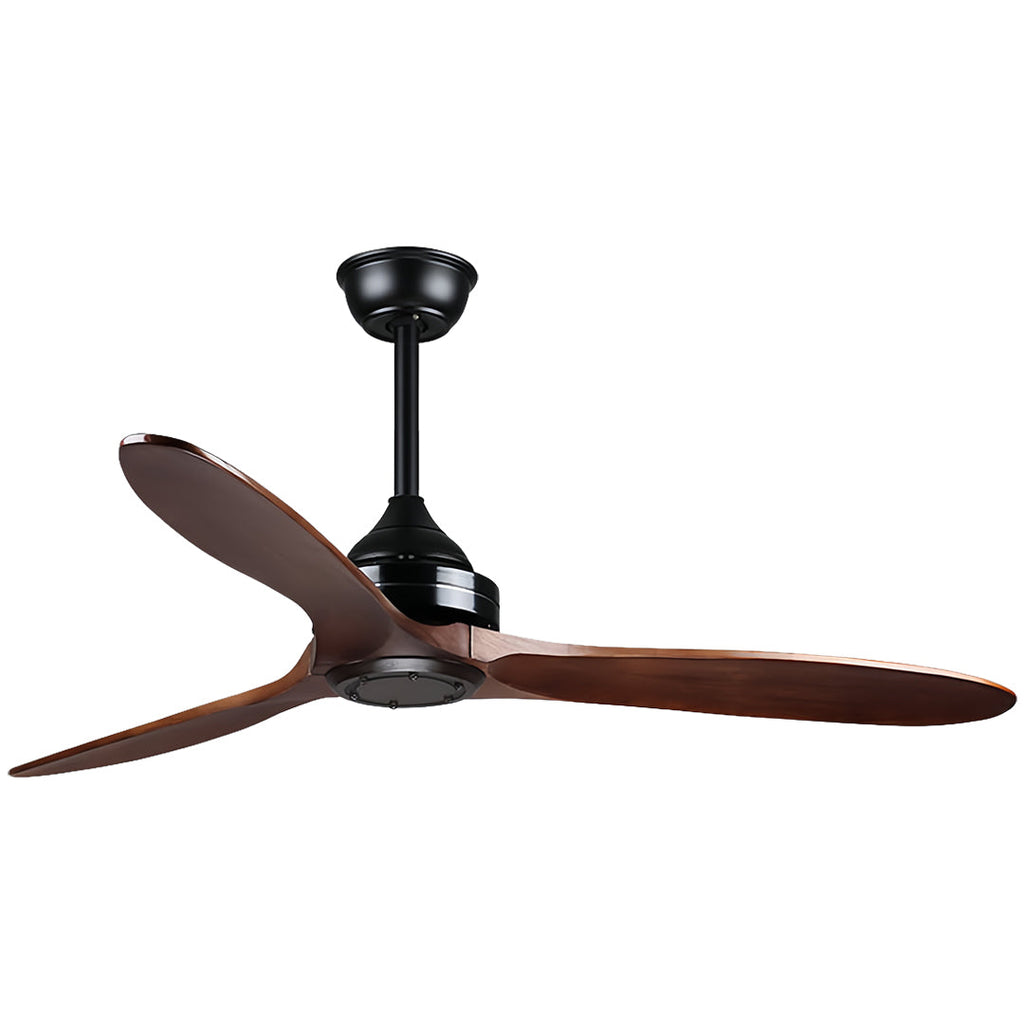 WINTERBOURNE WOODEN FLUSH MOUNT CEILING FAN WITH LIGHT AND SILENT DC MOTOR