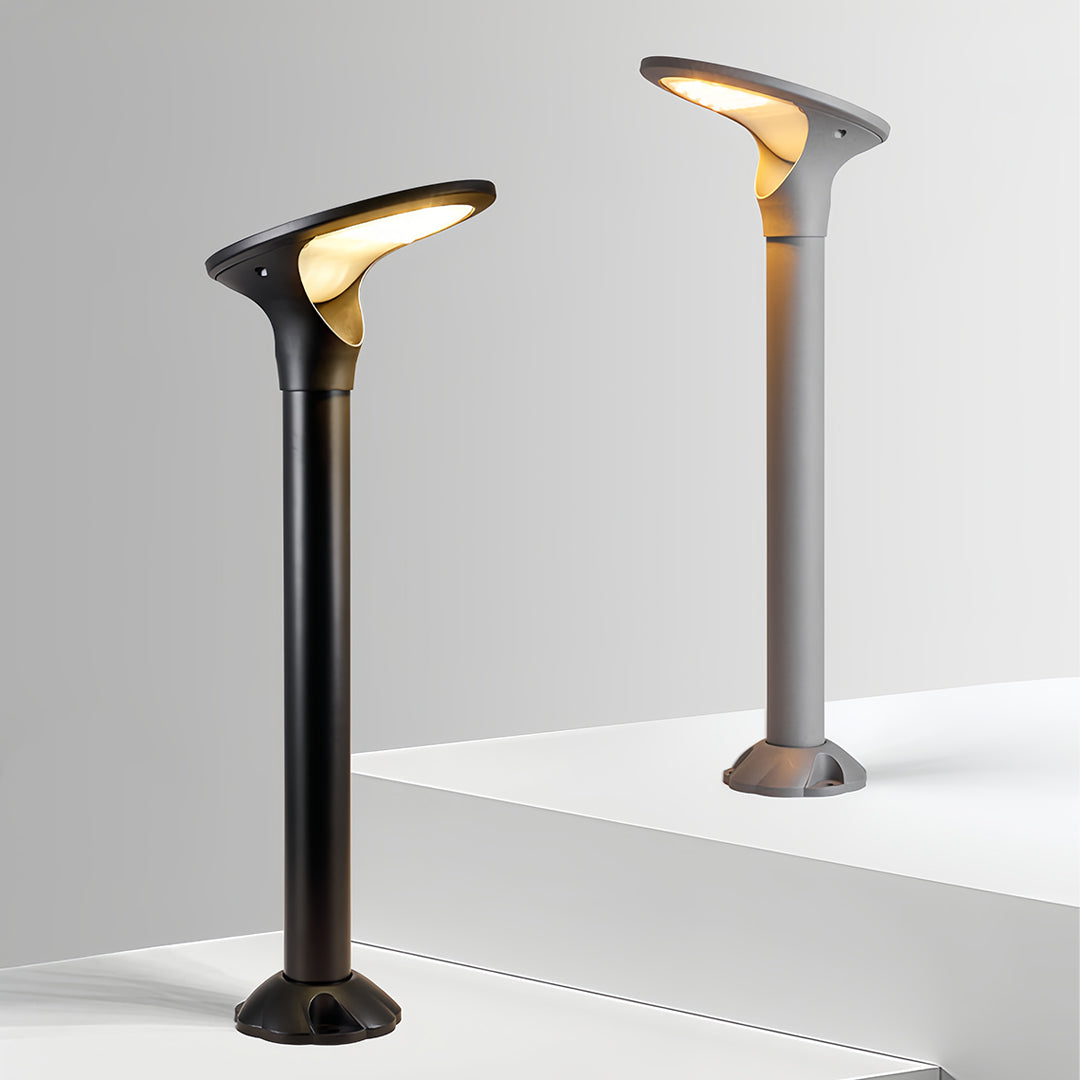 WINDSOR SOLAR GARDEN PILLAR LIGHTS - Contemporary LED Outdoor Illumination for Lawns