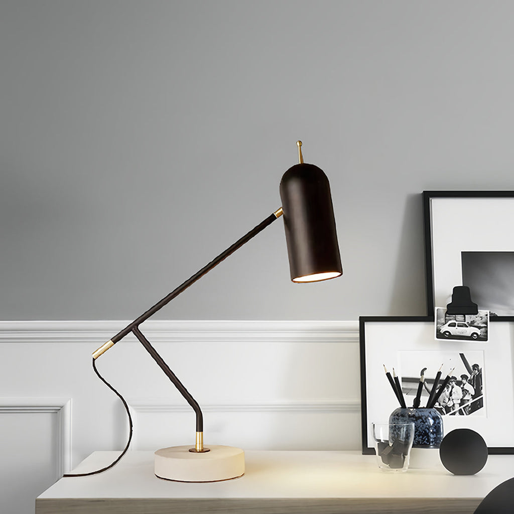 RAVENHURST MARBLE BASE DESK LIGHTING, MODERN MINIMALIST READING LAMP