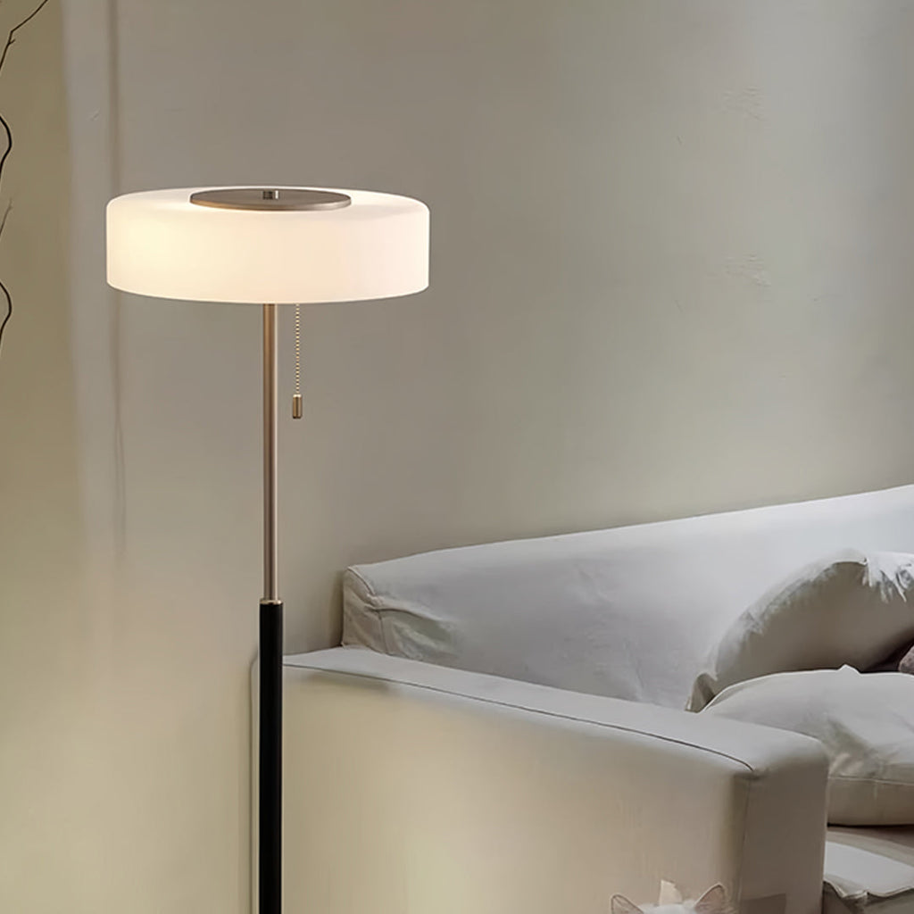 WINDSOR HEIGHTS LED DRUM SHADE STANDING LANTERN