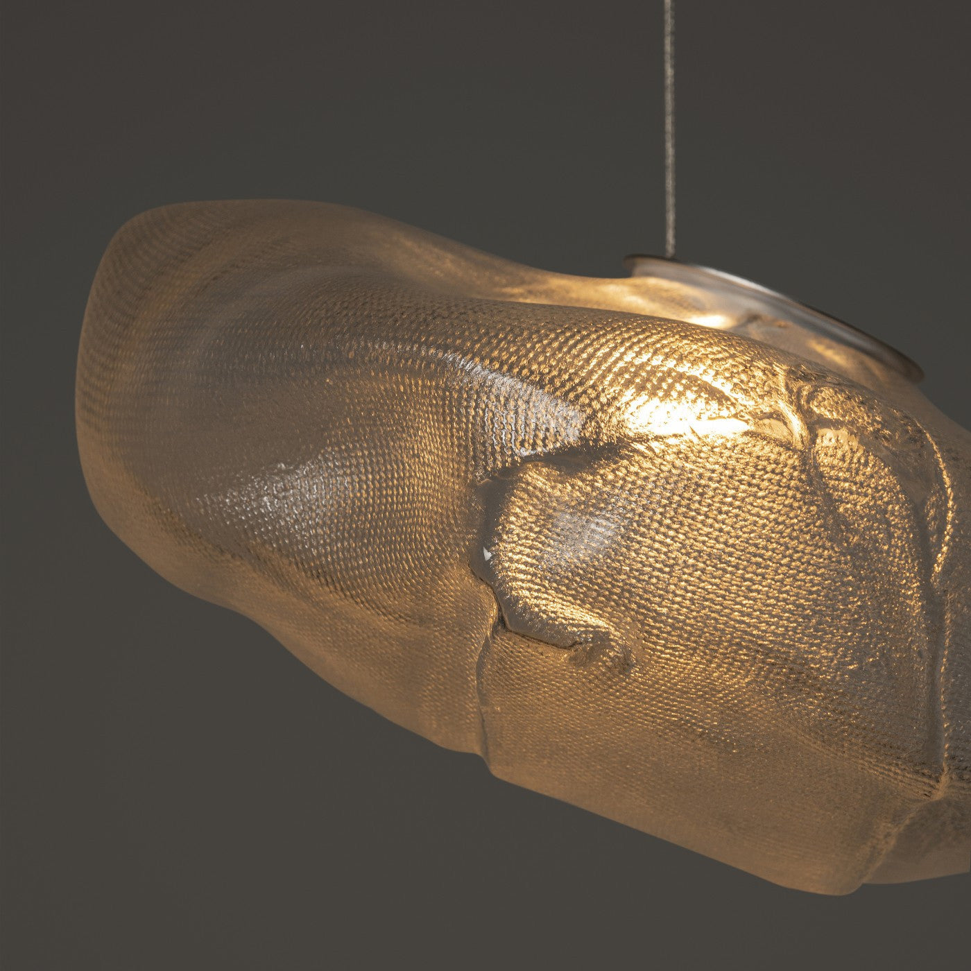 FENWICK VINTAGE GLASS ORB HANGING LAMP
