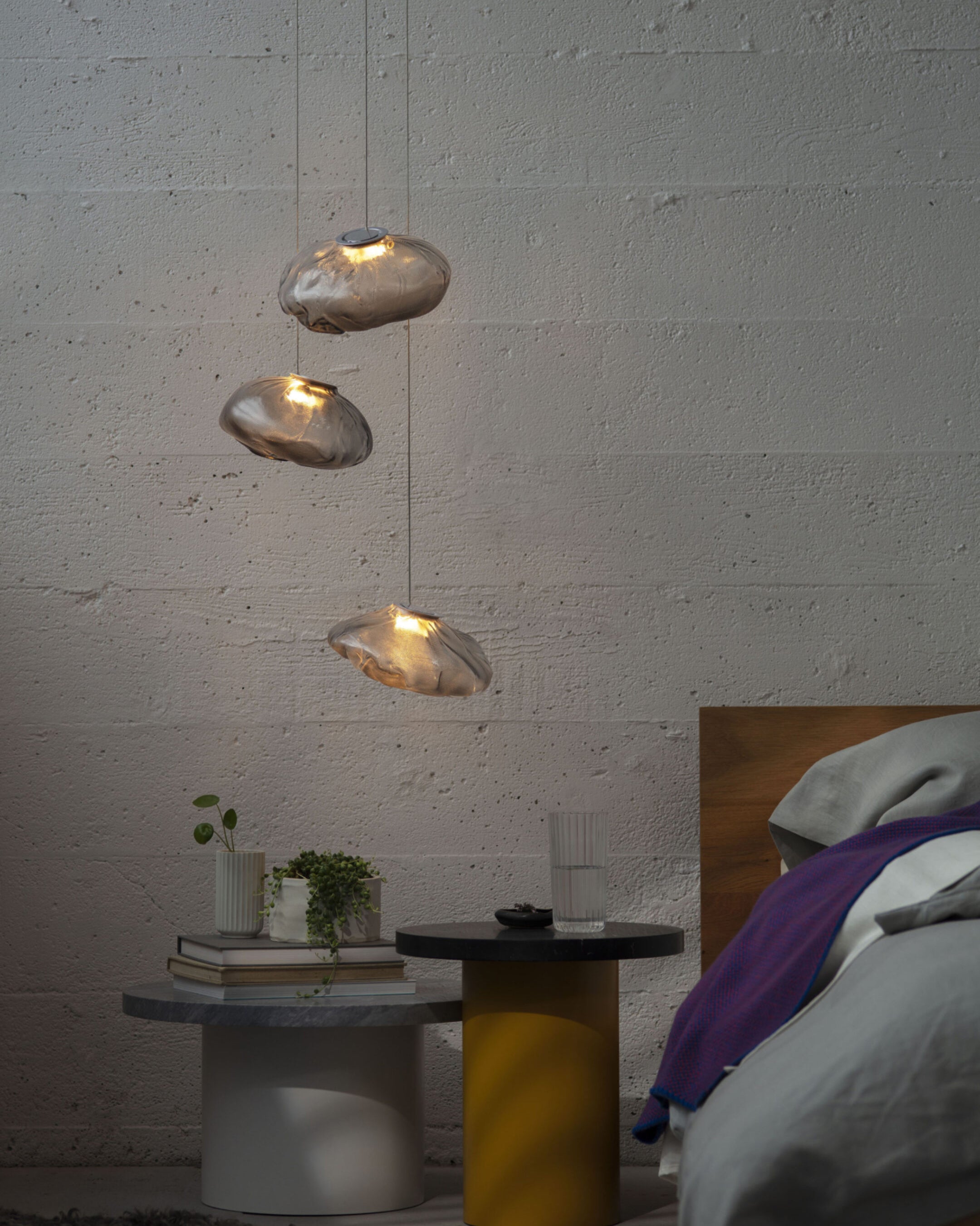 FENWICK VINTAGE GLASS ORB HANGING LAMP