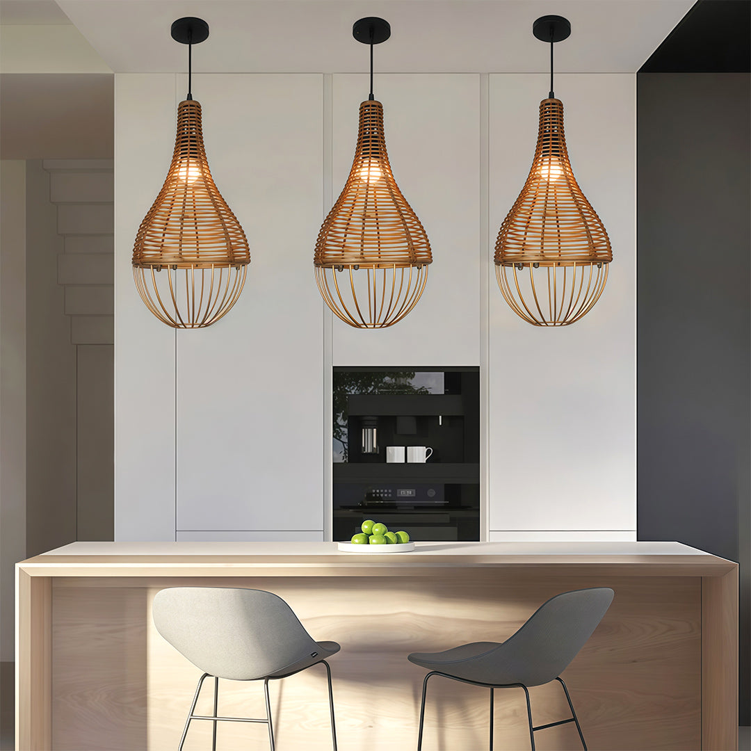 WINTHORPE WOVEN RATTAN CEILING LANTERN