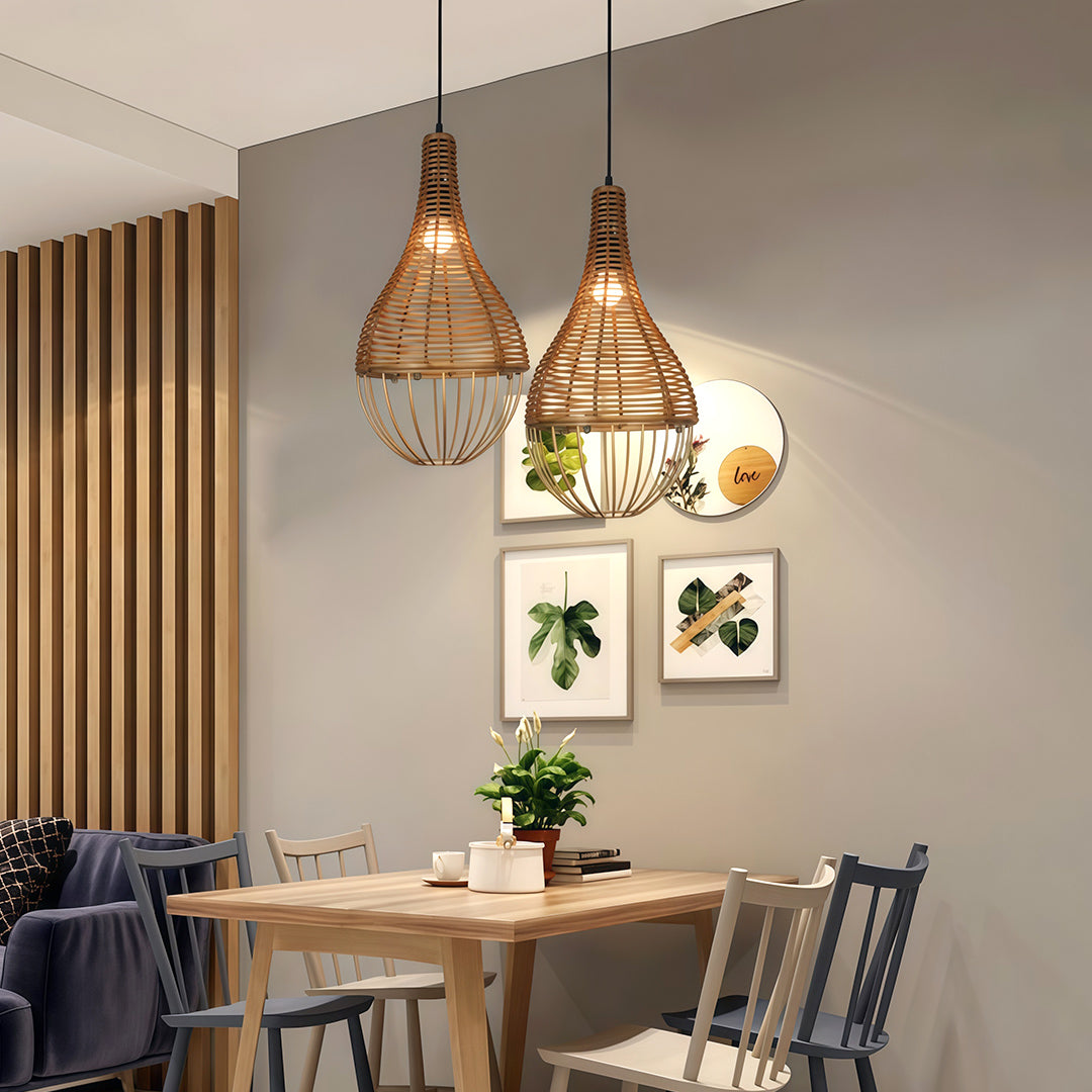 WINTHORPE WOVEN RATTAN CEILING LANTERN