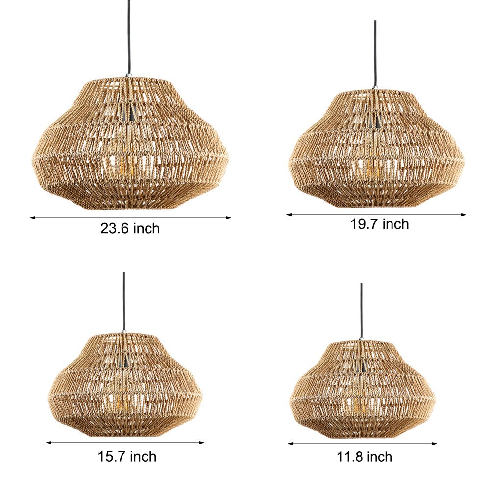 RAVENSCROFT RATTAN WEAVE RESTAURANT LIGHTING FIXTURE